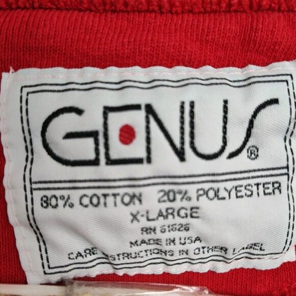 VTG Genus Mickey Mouse Sweatshirt Women's XL Red Embroidered Graphic Print - Picture 7 of 8